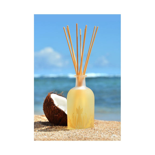 Hosley Aromatherapy Vanilla Diffuser Oil with Cream Ceramic Owl Farmhouse Bottle and Reed Sticks, Beige