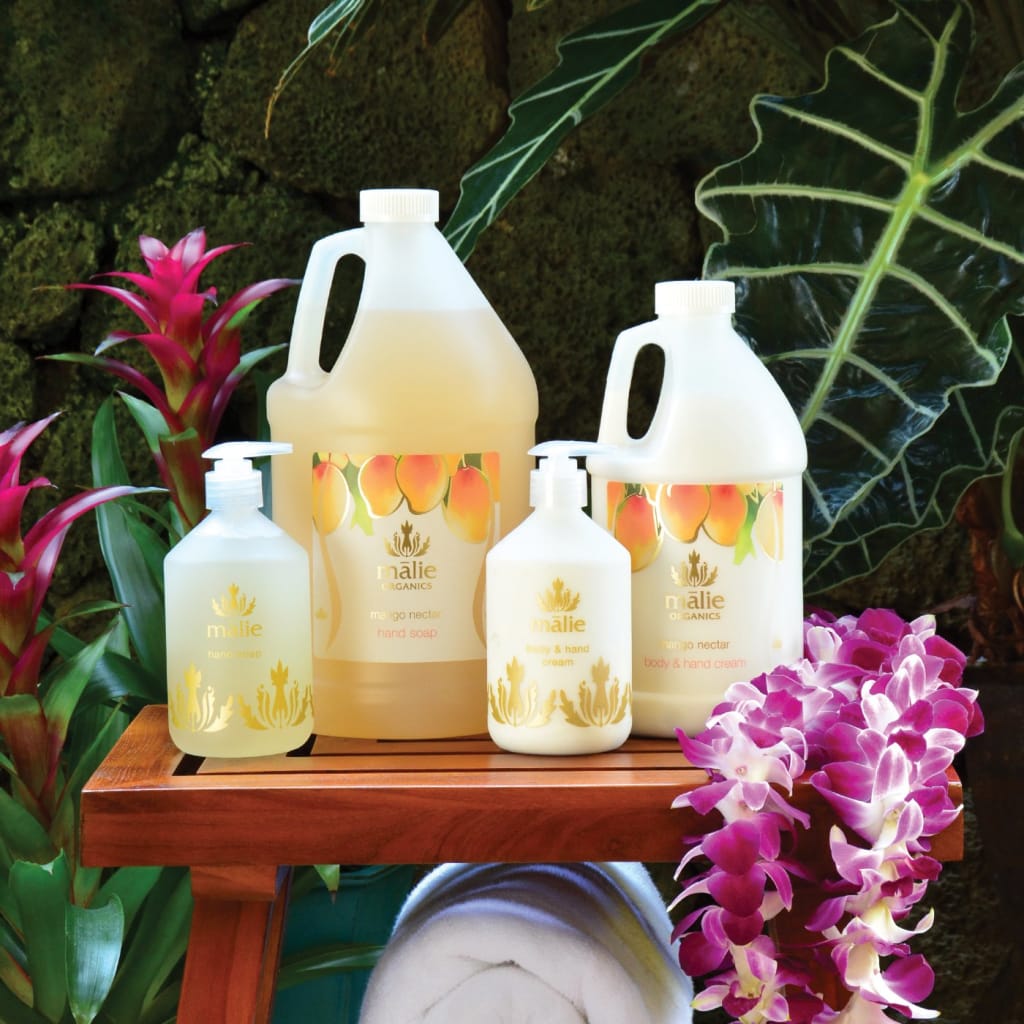 mango nectar eco-refill hand soap + body cream set - Home