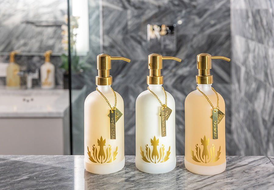 Eco-Refill Glass Bottles with Gold Charms