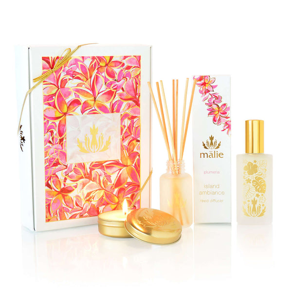 2つセット◾️malie アロマキャンドル プルメリア ココナッツバニラ plumeria-home-ambiance-box-